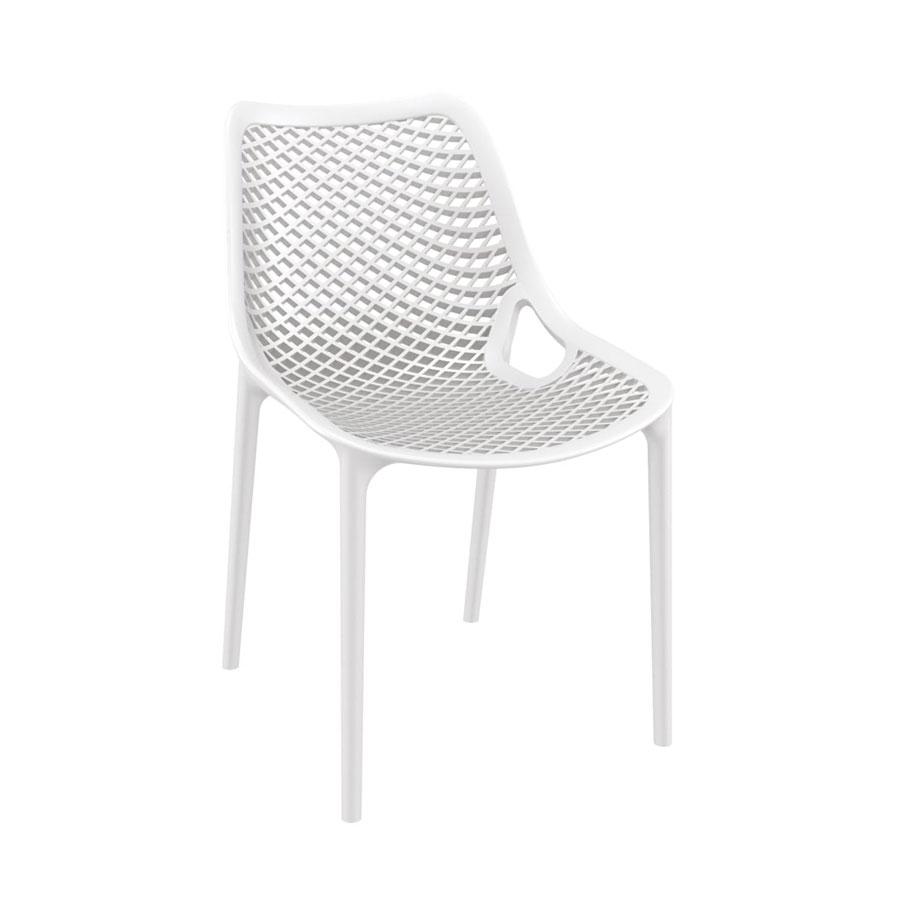 White Breeze Stackable Chair for Indoor or Outdoor Use