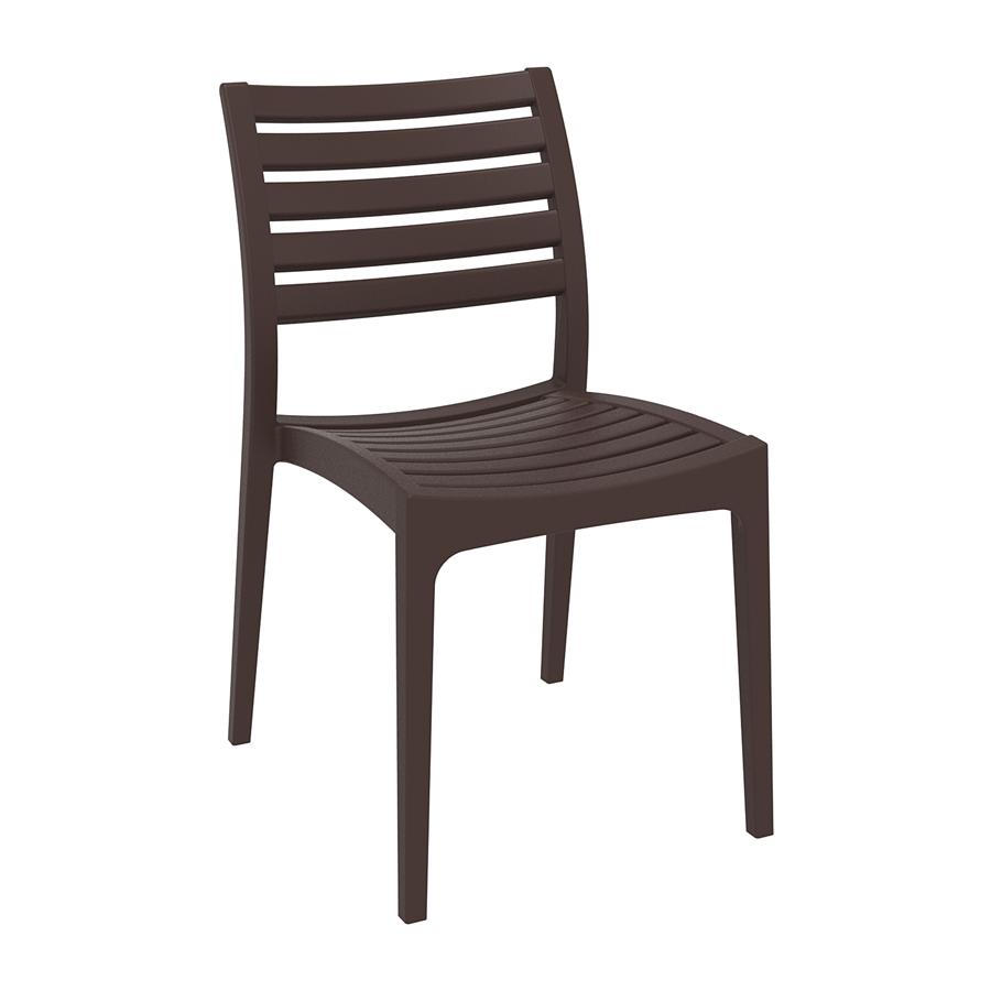Brown Zeus Stackable Chair for Indoor or Outdoor Use