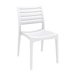 White Zeus Stackable Chair for Indoor or Outdoor Use