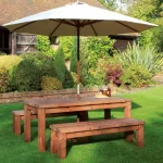 Wooden Bench & Table Set Whinfell Range for Indoor & Outdoor Use