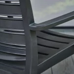 Epping Stackable Armchair - Close Up of Arm & Back of Seat, Indoor & Outdoor Use, Commercial Furniture, Hospitality Furniture, Outdoor Furniture