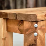 Wooden Bench Whinfell Range for Indoor & Outdoor Use - Close Up