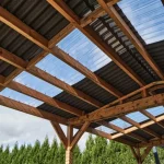 Commercial Wooden Gazebo - Roof View, Wooden Cafe Pergola, Restaurant Pergola, Outdoor Pergola, Pub Pergola