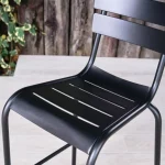 Hamsterley Bar Chair in Black, Indoor & Outdoor Use, Commercial Furniture, Hospitality Furniture, Metal Commercial Chairs