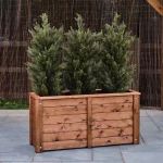 Commercial Wooden Planter - Trough with Conifer, Outdoor Wood Planter, Cube Planter, Commercial Planters, Restaurant Planters, Alfresco Planters