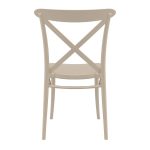 Taupe Criss Stackable Chair for Indoor or Outdoor Use - Back View