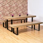 Sherwood Rectangular Dining Table. Suitable for Indoor Use Only. With Sherwood Benches