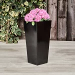 Commercial Fibreglass Planter - Black Tall