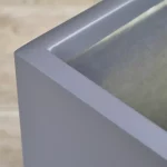 Commercial Fibreglass Planter - Grey Close Up Empty