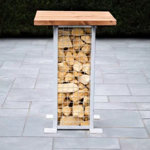 Cotswold Stone Filling Square Gabion Poseur Outdoor Furniture