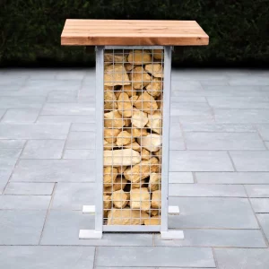 Cotswold Stone Filling Square Gabion Poseur Outdoor Furniture, Outdoor Furniture, Outdoor Use, Commercial Furniture, Hospitality Furniture