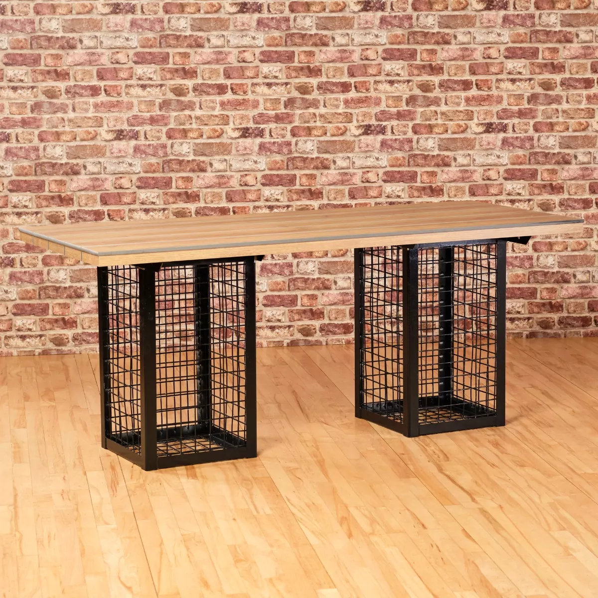 Gabion Large Rectangular Dining Table, Suitable for Indoor Use Only