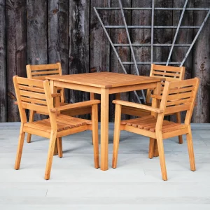 Thetford Hardwood Square Outdoor Table & 4 ArmchairsChairs