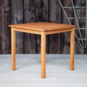 Thetford Range Robinia Wood Outdoor Square Dining Table - Angle View
