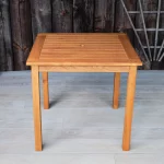 Thetford Square Table, Range Robinia Wood Outdoor Dining Table - Front View, Indoor & Outdoor Use, Commercial Furniture, Hospitality Furniture, Outdoor Furniture
