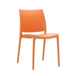 Orange Jama Stackable Chair for Indoor or Outdoor Use