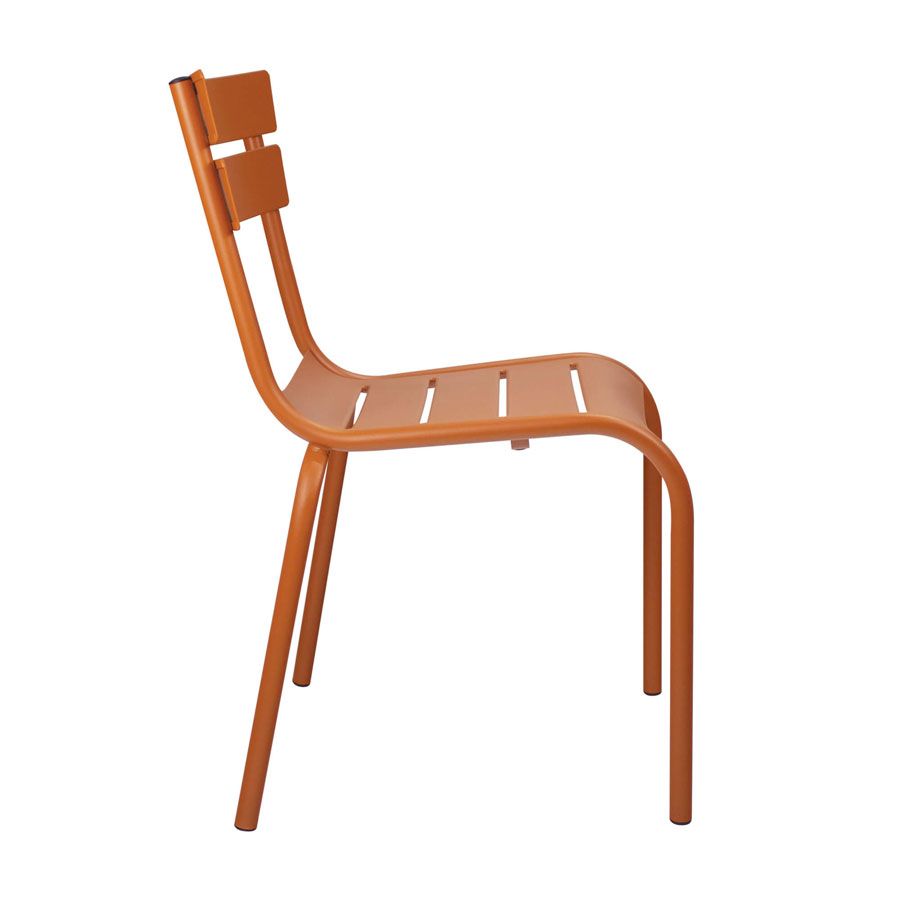 Dark Ochre Kerridge Stackable Chair for Indoor and Outdoor Use - Side View