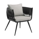 Muzzini Armchair - Matt Black for Indoor and Outdoor Use, Stacking Armchair, Commercial Furniture, Hospitality Furniture