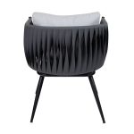 Muzzini Armchair - Matt Black - Back View for Indoor and Outdoor Use, Stacking Armchair, Commercial Furniture, Hospitality Furniture