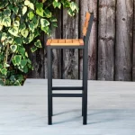 Outdoor Furniture - Thetford Bar Chair - Side View, Indoor & Outdoor Use, Commercial Furniture, Hospitality Furniture, Metal and Wooden Commercial Chair