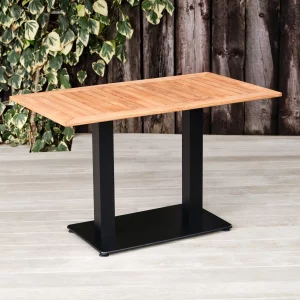Thetford Rectangular Pedestal Table with Rectangular Base. Suitable for Indoor & Outdoor Use.