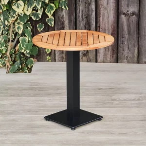 Thetford Round Pedestal Table with Square Base. Suitable for Indoor & Outdoor Use.