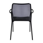 Black Nova Stackable Armchair for Indoor and Outdoor Use - Back View