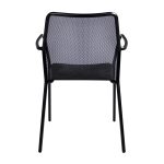 Black Nova Stackable Armchair for Indoor and Outdoor Use - Back View, Stacking Armchair, Commercial Furniture, Hospitality Furniture