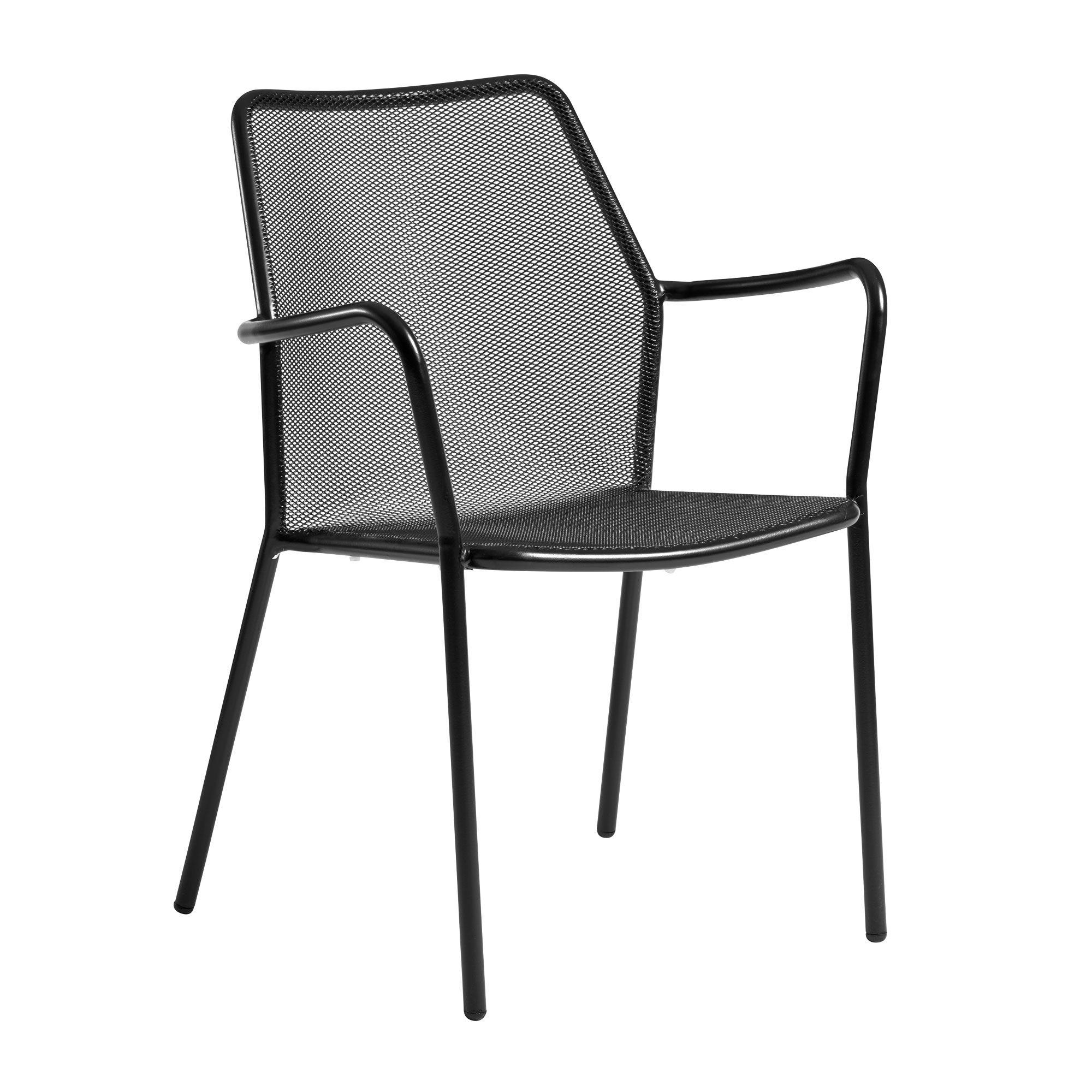 Black Nova Stackable Armchair for Indoor and Outdoor Use