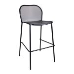 Black Nova Stackable Bar Stool for Indoor and Outdoor Use