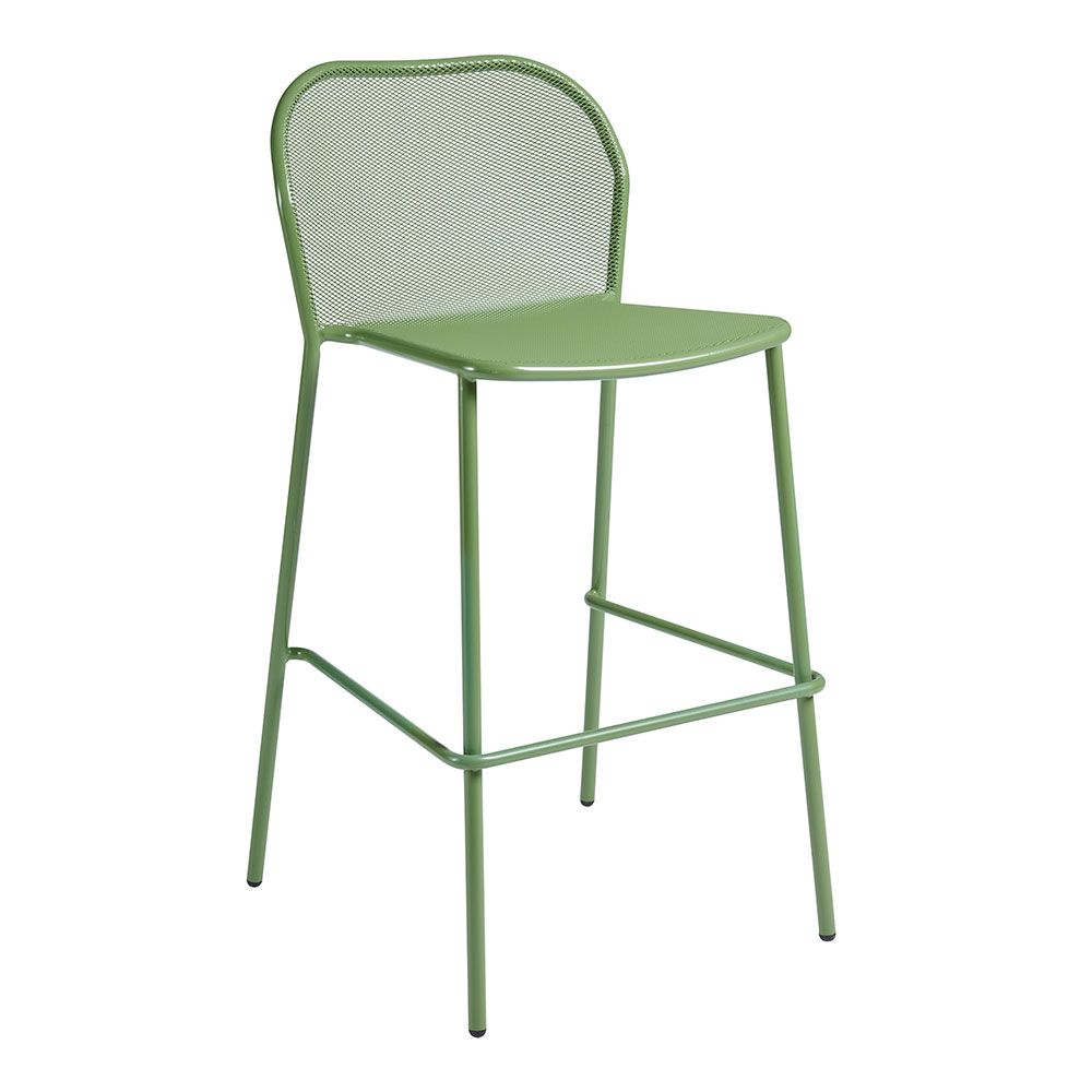 Olive Green Nova Stackable Bar Stool for Indoor and Outdoor Use