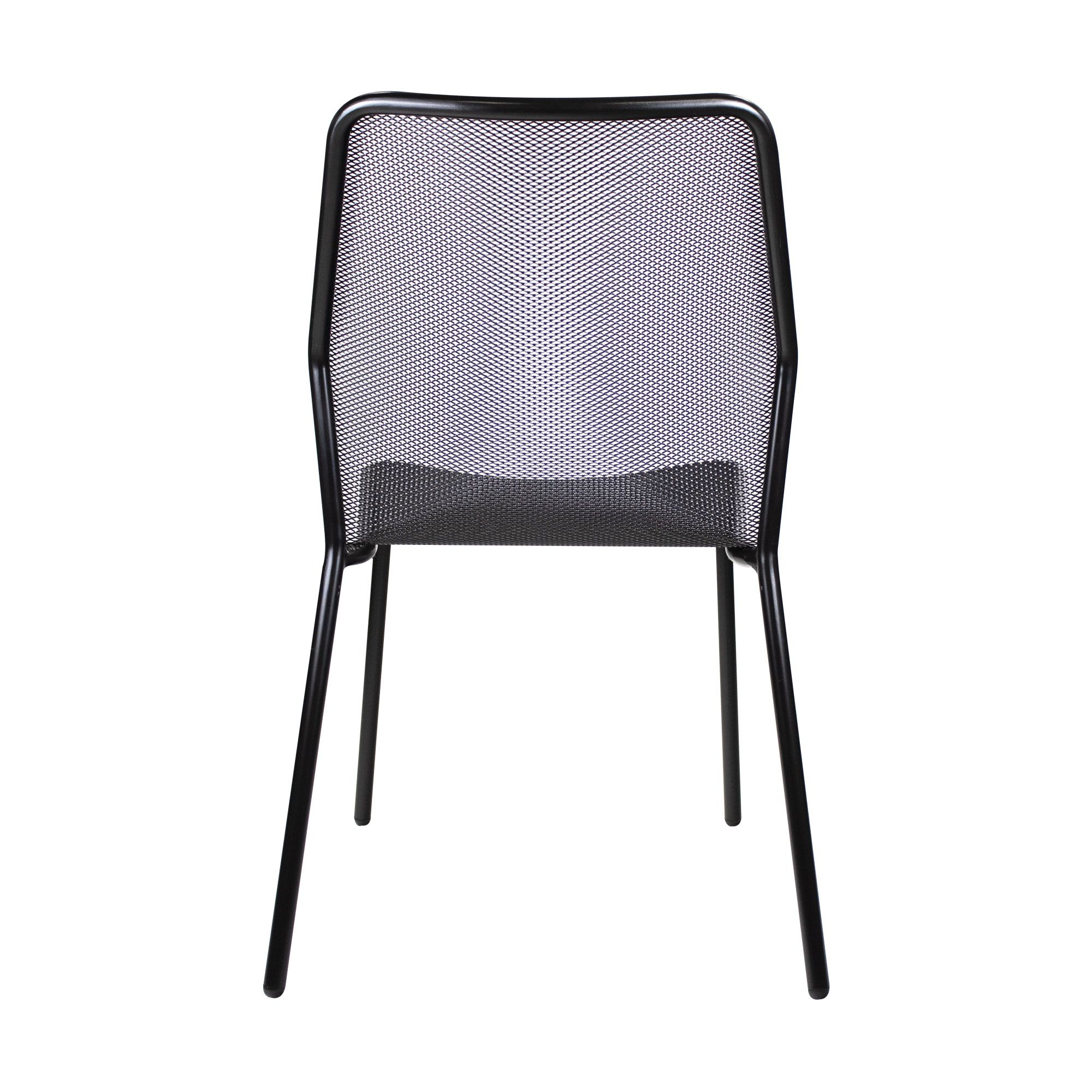 Black Nova Stackable Chair for Indoor and Outdoor Use - Back View