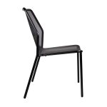 Black Nova Stackable Chair for Indoor and Outdoor Use - Side View, Stacking Chair, Commercial Furniture, Hospitality Furniture
