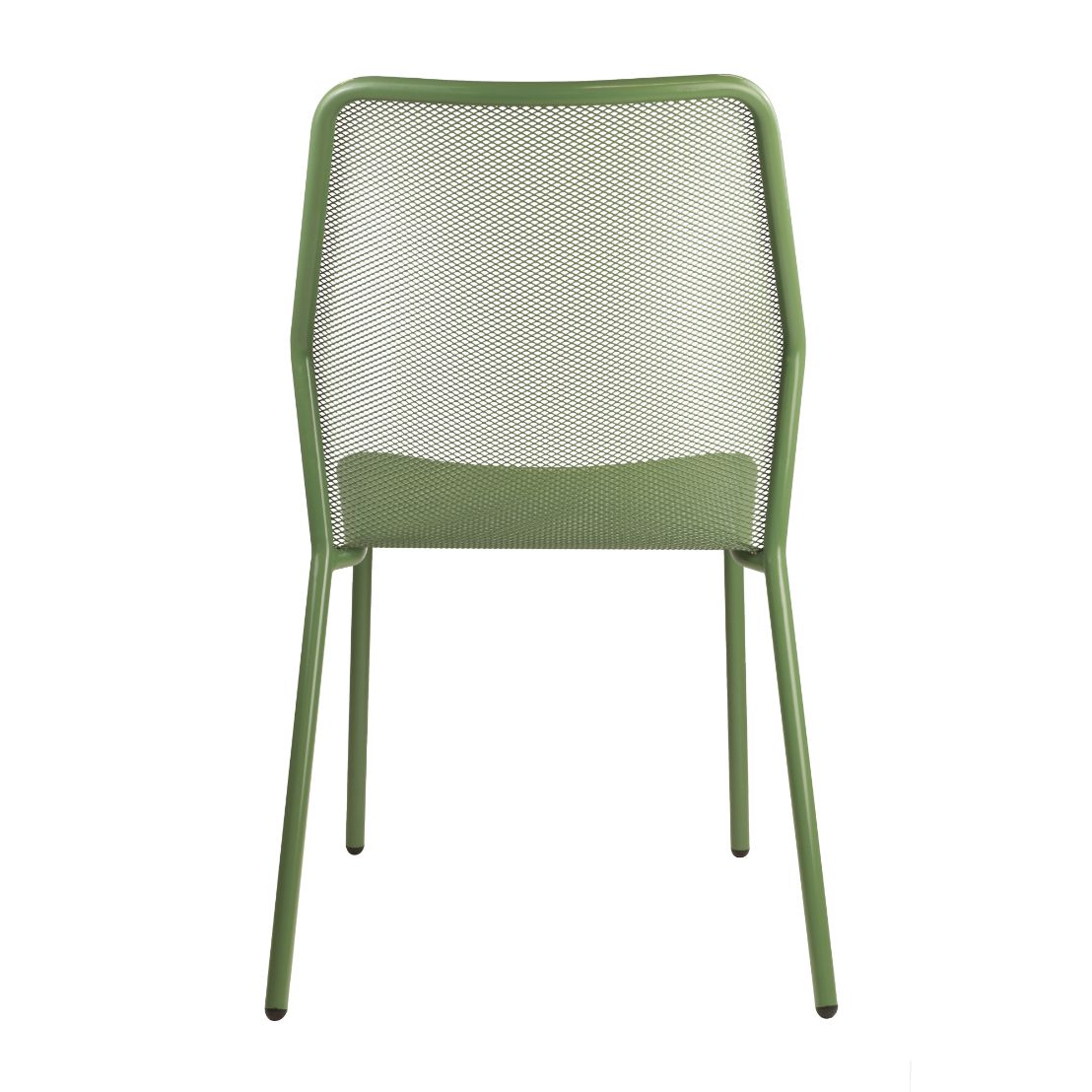 Olive Green Nova Stackable Chair for Indoor and Outdoor Use - Back View