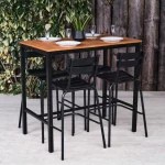 Thetford Rectangular Poseur Table, Indoor & Outdoor Use, Commercial Furniture, Hospitality Furniture, Metal and Wooden Commercial Poseur Table