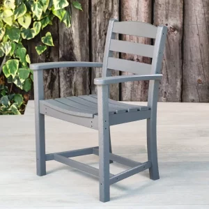 Recycled Plastic Outdoor Armchair - Grey
