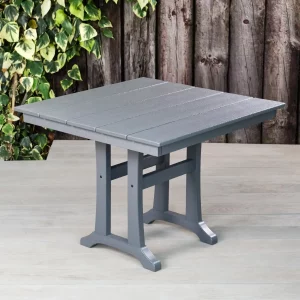 Recycled Plastic Square Outdoor Table - Grey