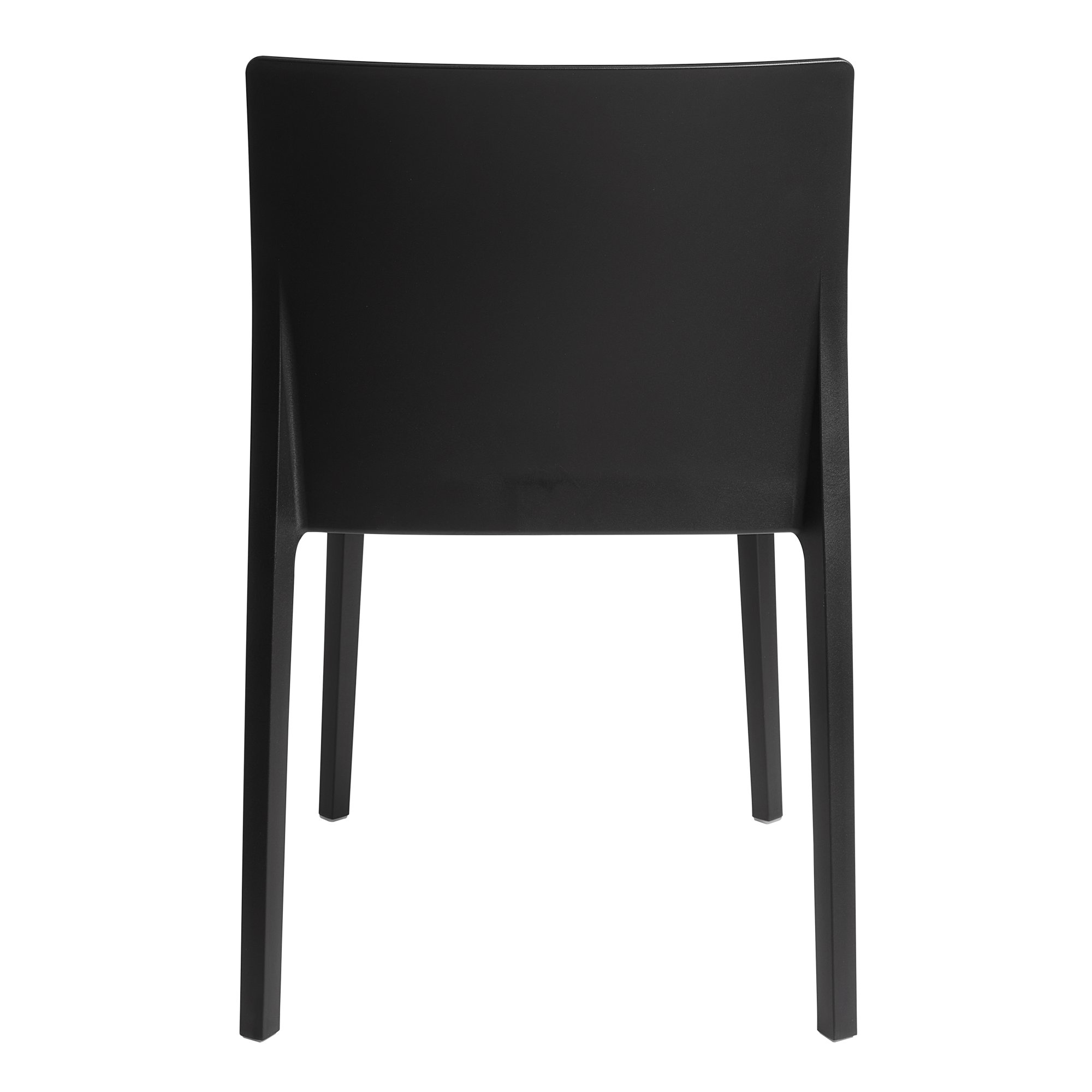 Black Ayrton Stackable Chair for Indoor and Outdoor Use - Back View