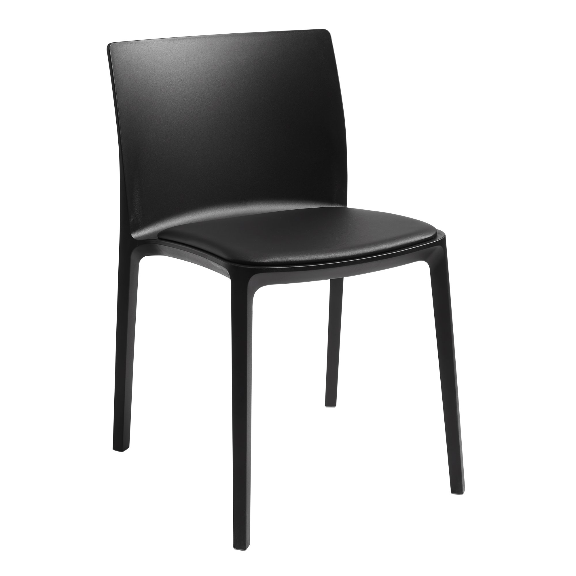 Black Ayrton Stackable Chair for Indoor and Outdoor Use