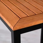 Thetford Rectangular Poseur Table - Close Up, Indoor & Outdoor Use, Commercial Furniture, Hospitality Furniture, Metal and Wooden Commercial Poseur Table
