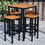 Outdoor Furniture - Square Thetford Poseur Table with 4 Stools