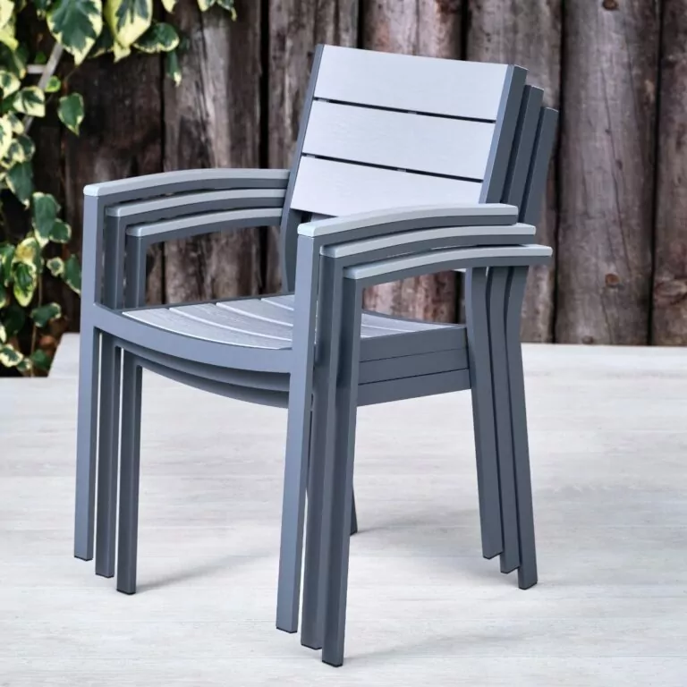Armchair Mortimer Range Stacking Outdoor Furniture - Plastic & Aluminium