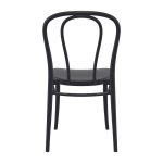 Black Meldrew Stackable Chair for Indoor or Outdoor Use - Back View, Stacking Chair, Commercial Furniture, Hospitality Furniture