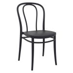 Black Meldrew Stackable Chair for Indoor or Outdoor Use