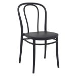Black Meldrew Stackable Chair for Indoor or Outdoor Use, Stacking Chair, Commercial Furniture, Hospitality Furniture