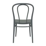 Dark Grey Meldrew Stackable Chair for Indoor or Outdoor Use - Back View, Stacking Chair, Commercial Furniture, Hospitality Furniture