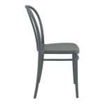 Dark Grey Meldrew Stackable Chair for Indoor or Outdoor Use - Side View, Stacking Chair, Commercial Furniture, Hospitality Furniture