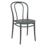 Dark Grey Meldrew Stackable Chair for Indoor or Outdoor Use, Stacking Chair, Commercial Furniture, Hospitality Furniture