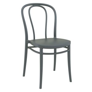 Dark Grey Meldrew Stackable Chair for Indoor or Outdoor Use, Stacking Chair, Commercial Furniture, Hospitality Furniture