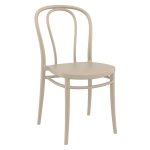 Taupe Meldrew Stackable Chair for Indoor or Outdoor Use, Stacking Chair, Commercial Furniture, Hospitality Furniture